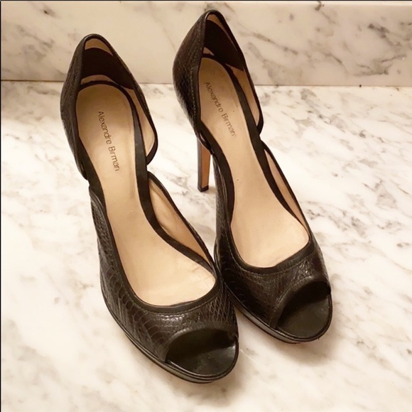 Alexandre Birman Black Peep Toe Stilletos - Picture 2 of 4